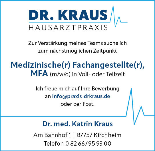 Kraus Stellenanzeige